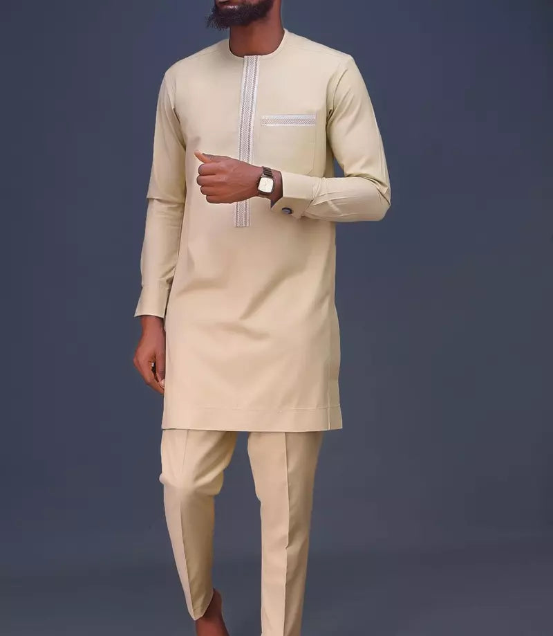 Costume africain Sarcelle pour homme| Dashiki Vêtements pour hommes