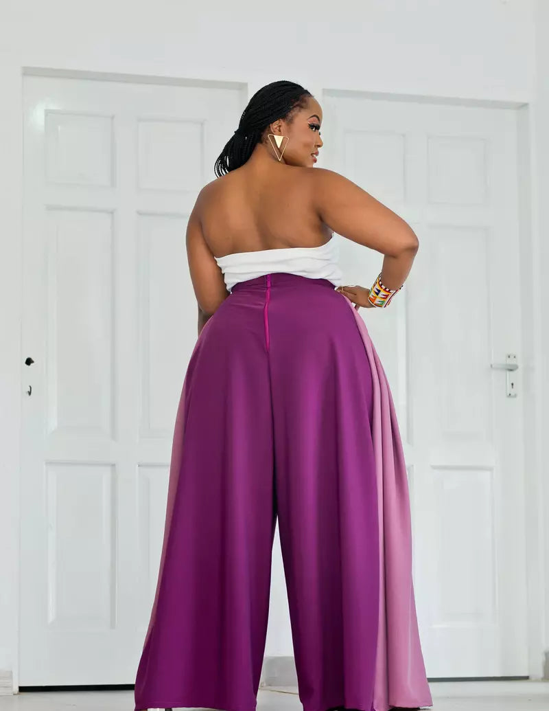 Pantalon Palazzo Cinta - Violet AFRICANYUVA