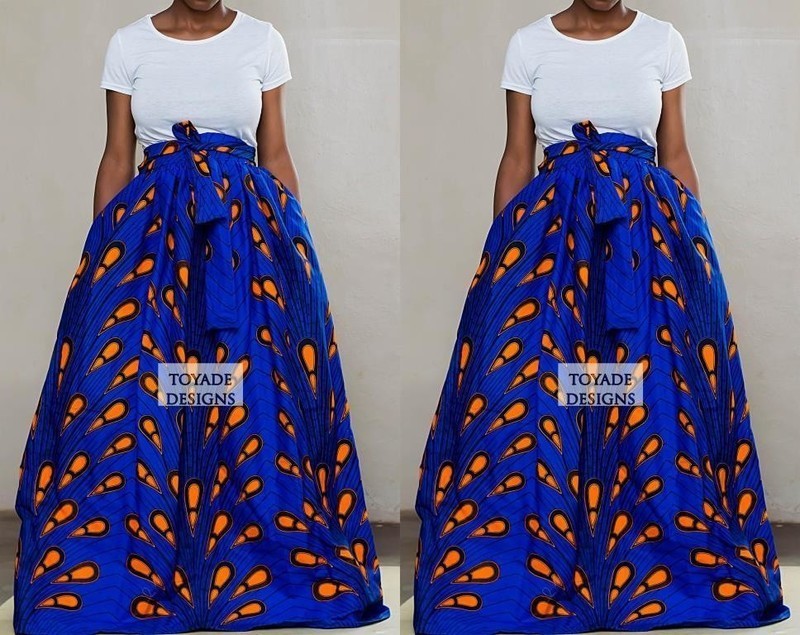 Jupe Ankara, jupe imprimée africaine