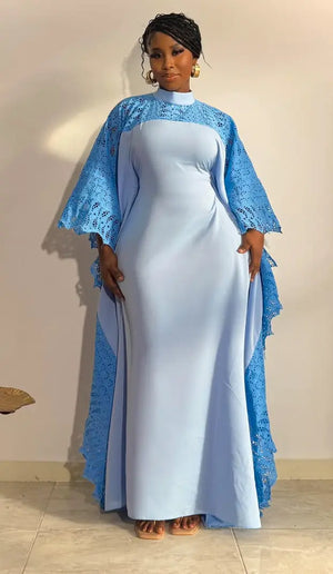 Robe-boubou Arlette bleue