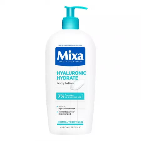 MIXA Hyalurogel lait corporel hydratant intense pour peaux sèches et sensibles 400 ml